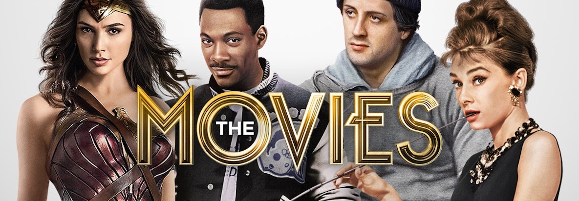 Movie Stars throughout the eras with the text: The Movies